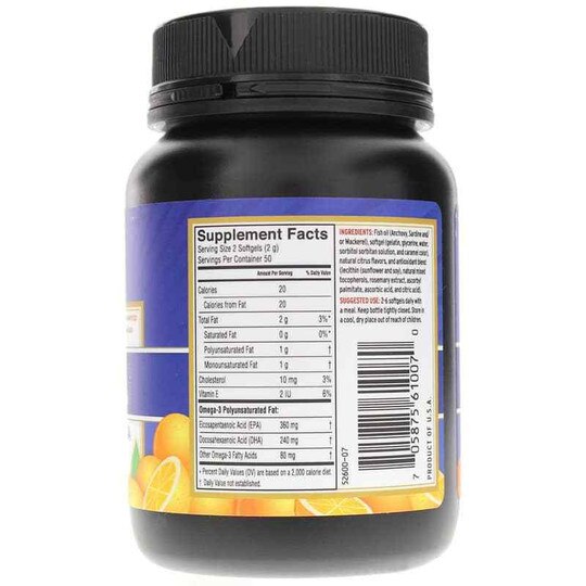 Fresh Catch Fish Oil Omega-3 EPA/DHA in Natural Orange, BOO